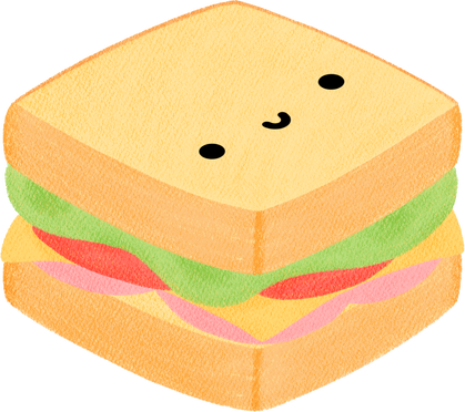 happy ham sandwich square